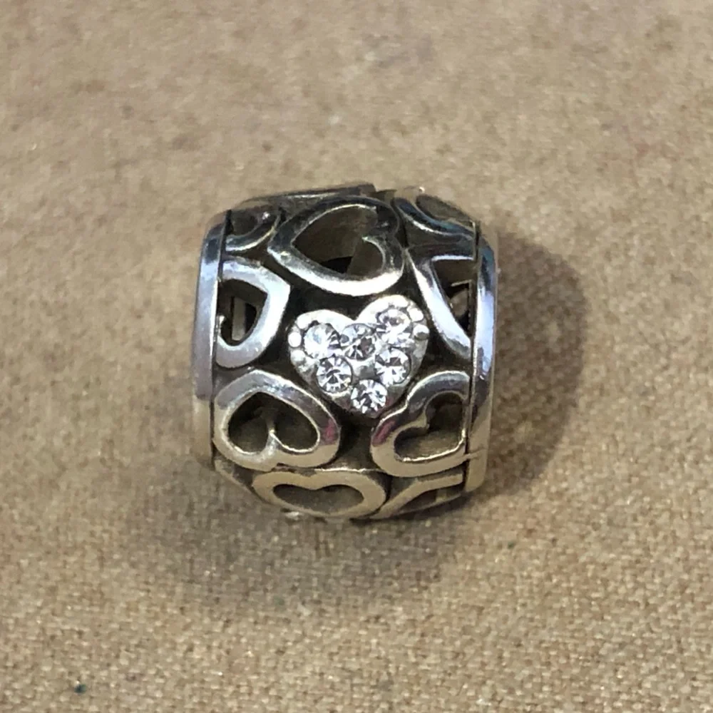 🆕Listing! Brighton Love Heart bead with open hearts & crystal hearts Retired